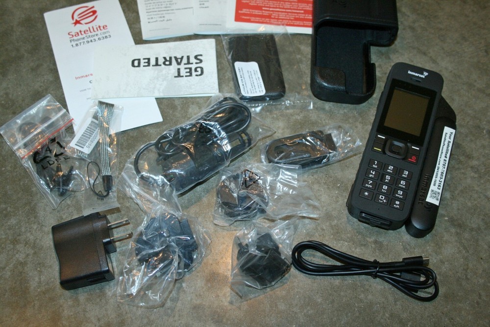Inmarsat IsatPhone2 2.1 Satellite SAT Phone Box & Accessories MINT Text Email
