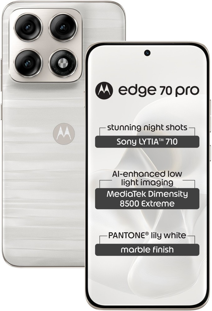 MOTOROLA edge 70 pro (Lily white 8GB, 256GB) Dimensity 8500 NFC Global Version.