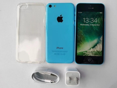 Original Apple iPhone 5c (Unlocked) NEW BATTERY-8 GB-16 GB-32GB – Blue & white