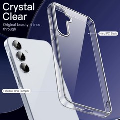 Case for Samsung Galaxy A55 5G, Non-Yellowing Shockproof Bumper Phone Cover, Cle