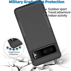 Case for Google Pixel 7 Pro 5G, Shockproof Rugged Protective Heavy Duty Cover