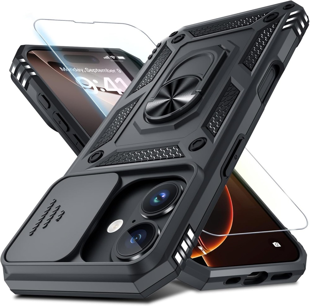 Screen Protector & Camera Lens Protector for iPhone 14 Pro Max, Heavy Duty Case