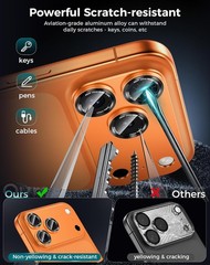 1-Pack Aluminum Alloy Metal Camera Lens Protector for iPhone 17 Pro