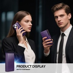 iPhone 13 Case Wallet with Card Holder Women Men, RFID Blocking PU Leather Flip
