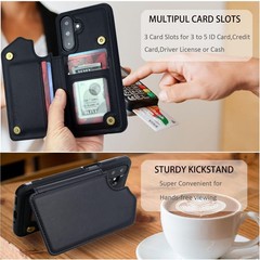 Wallet Case for Samsung Galaxy A17 5G 2025, RFID Blocking Card Holders, Black