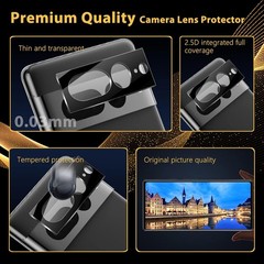For Google Pixel 7 Pro Tempered Glass for Camera Lens and Screen 2+2Pack