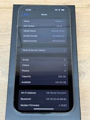 Apple iPhone 13 Pro 256GB Graphite Unlocked MLQM3LL/A iOS 18