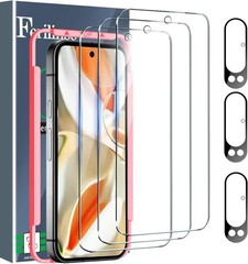 4in1 for Google Pixel 9 pro Tempered Glass 3 Screen Protector + 3 Camera Lens