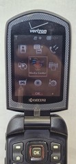 Vintage Kyocera Verizon KYOE4520NCPTT Flip Cell Phone, Black « O2B » Works Great!!
