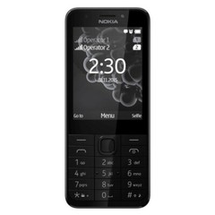 Nokia 230 Black/White (Unlocked) Dual-Sim 2G Classic Button Mobile Phone