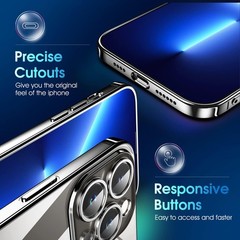 Crystal Clear Case for iPhone 14 Pro, Transparent Shockproof Protective Phone Ca