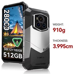 FOSSiBOT F107 PRO 5G Rugged Phone Android 15 Starlight Night Vision 28000mAh NFC