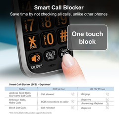 BL102-2 DECT 6.0 2-Handset Cordless Phone for Home with Answering Machine, Call