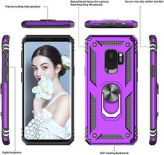 Case for Samsung Galaxy S9 Military Grade with HD Screen Protectors, Stand,Green