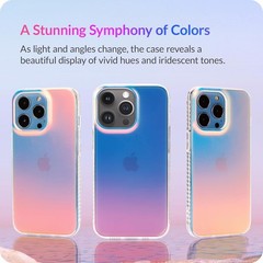 Iridescent Shockproof Case for iPhone 15 Pro – Color Changing Effect Cover by LO