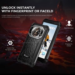 Global FOSSiBOT F101 PRO 4G LTE Rugged Phone Android Leather Mobile Dual Display