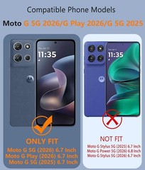 for Moto G-2026/2025 Phone Case Motorola Heavy Duty Shockproof Phone Cover