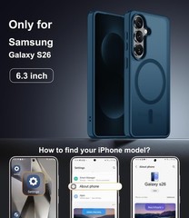 Magnetic Samsung Galaxy A57 5G Case with Screen Protector and Wrist Strap, Deep