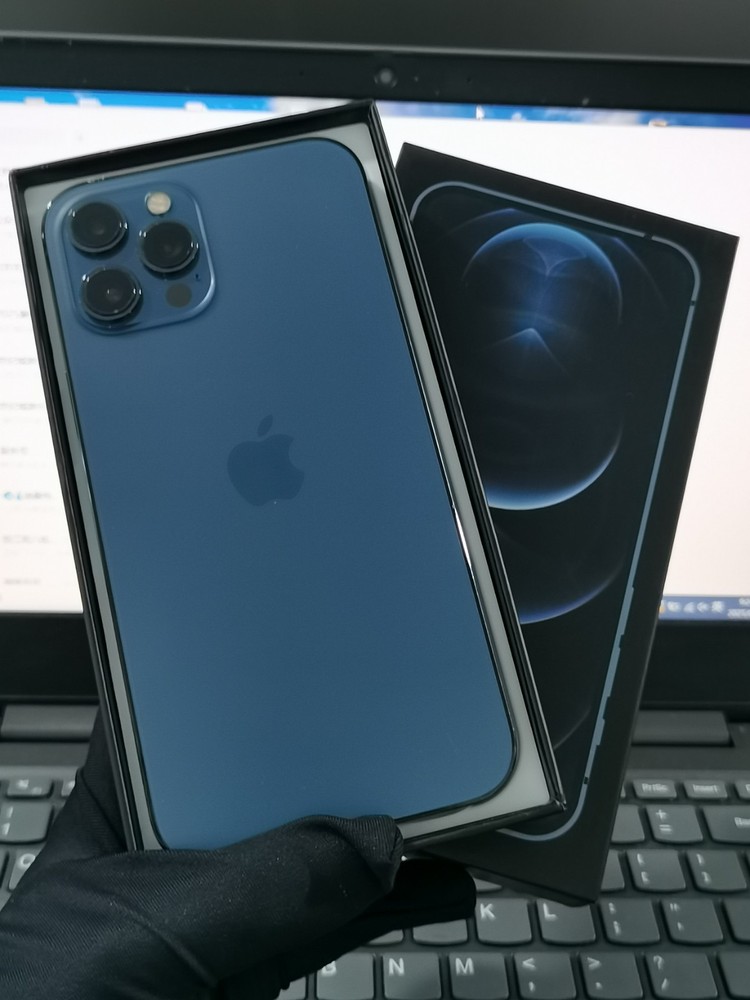 Boxed – iPhone 12 Pro Max 128/256/512GB (Unlocked) with FACE ID – Pacific Blue