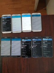 Lot of 9 Samsung Galaxy S4 16GB SCH-I545 (6pc )and SGH-M919 (2pc )and SPH-L720T