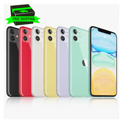 Apple iPhone 11 Unlocked – Black, Red, Yellow – 128GB/64GB- Free Shipping!