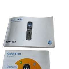 Pantech Breeze III 3 Gray Blue AT&T P2030 Basic Flip Camera Cell Phone Bundle