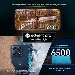 MOTOROLA edge 70 pro (Lily white 8GB, 256GB) Dimensity 8500 NFC Global Version.