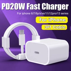 ⚡20W Fast Charger PD Adapter &Cable USB-C For iPhone 13 14/12/8/10 XR X Pro iPad