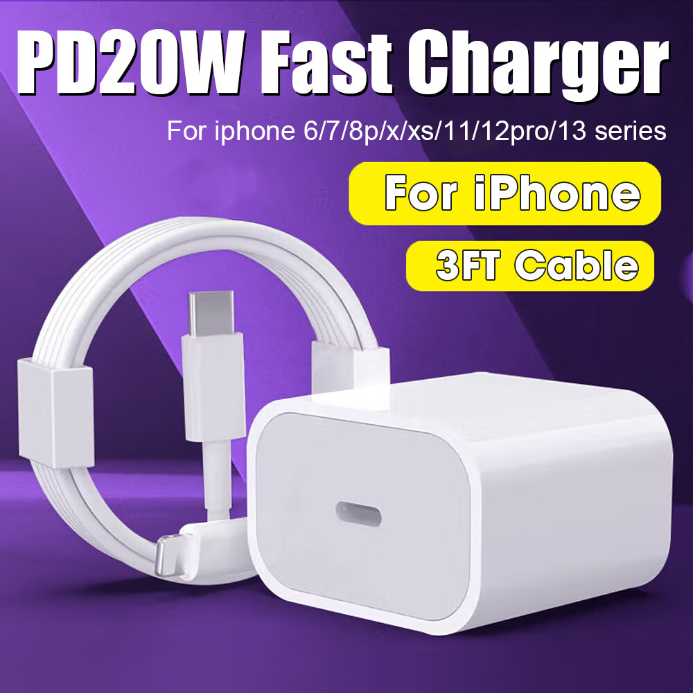 ⚡20W USB-C Fast Charger PD Adapter&Cable For iPhone 13 14/12/8/10 XR X Pro iPad