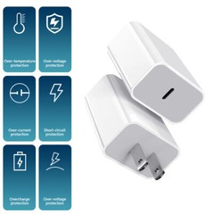 20W Fast Charger USB-C Cable Charging Cord for iphone 6 7 8 10 11 12 13 14 X XR