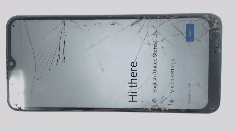 REVVL 6 TMAF025G Cellphone (Blue 64GB 4GB) MetroPCS CRACKED/NICKED/RESIDUE