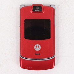 Motorola RAZR V3m Red Sprint (PRODUCT) RED Flip Phone Bundle
