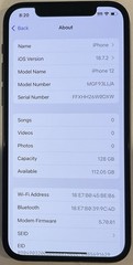VERY NICE USED BLACK GSM UNLOCKED iPhone 12, 128GB A2172 MGF93LL/A (88% BATTERY)