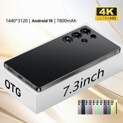 7.3&Prime; Smartphone mobile BLACK Unlocked Android 15 16GB RAM 1TB ROM Dual SIM 5G
