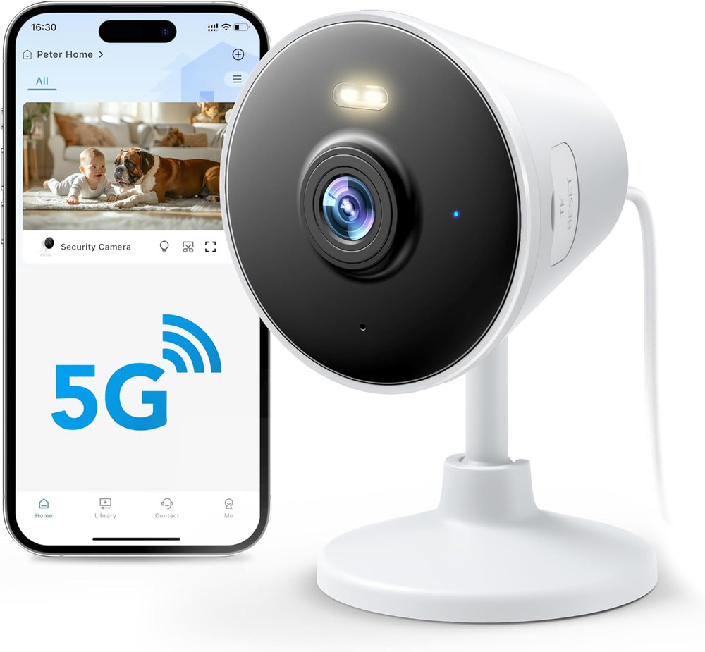 5G & 2.4G Indoor/Outdoor Security Camera for Home, Baby/Elder/Dog/Pet Camera wit