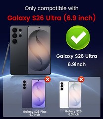Slim Silicone Case in Cobalt Violet for Samsung Galaxy S26 Ultra with Stand
