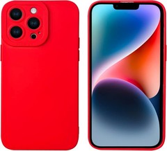 iPhone 14 Pro Max Case, Red Silicone TPU Rubber Back Cover Case for iPhone 14 Pr
