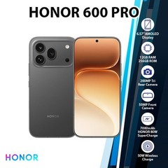 Honor 600 Pro 5G Android Cell Phone (BLACK/12GB+256GB/Dual SIM/Unlocked)