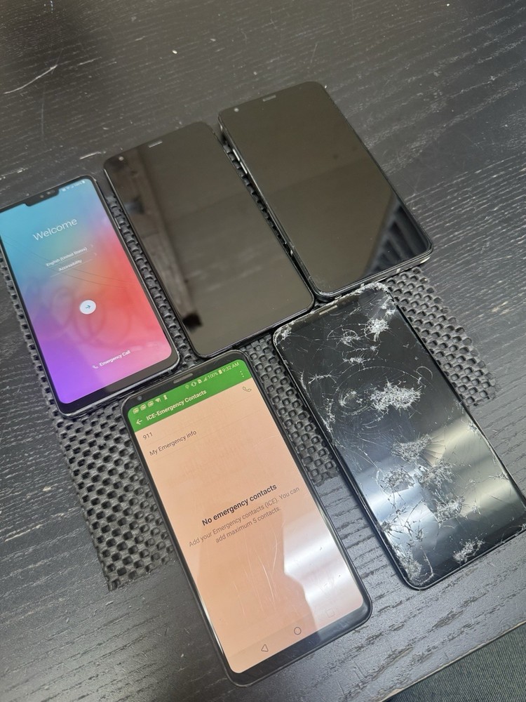 Lot Of 5 LG – Stylo 5/V30+/G7thin Q/stylo 4 For Parts/repair – I4