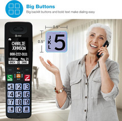 DECT 6.0 Cordless Phone, 3-Handset – Smart Call Blocker, Bluetooth Connect to Ce