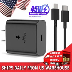 45W USB-C Super Fast Wall Charger+6FT Cable For Samsung Galaxy S20 S21 S22 S24PV
