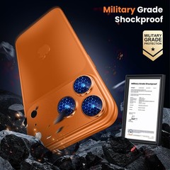Camera Lens Protector for iPhone 17 Pro Max – Metal Aluminum Alloy, Orange Titan