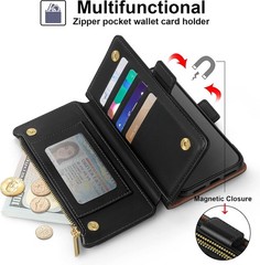 Samsung Galaxy S22 Ultra 5G Wallet with Card Holder, RFID Blocking PU Leather Co