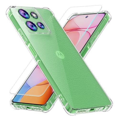 Motorola Moto G Power 2026, Moto G Power 2025 Tempered Glass TPU Case (Clear)