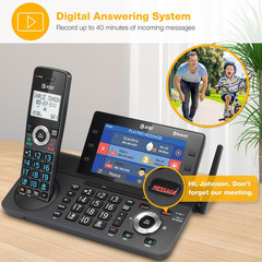 3-Handset DECT 6.0 Cordless Home and Business Phone with Answering Machine, 5&Prime; C