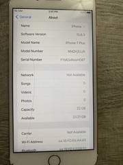 iPhone 7 Plus Rose Gold Aluminum 32gb Read Disc.