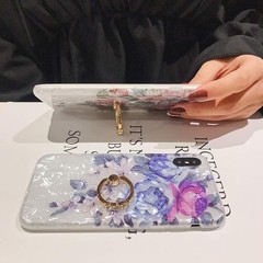 Case for iPhone 8 Plus/ 7 Plus flower design Thin flexible transparent TPU