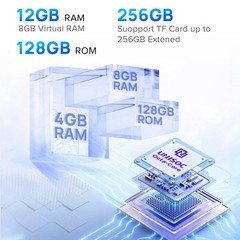 Unlocked Cell Phones, Note 16 12GB + 128GB, 8-Core, 6.52&Prime; HD+ Display Unlocke…