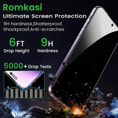 3PCS Privacy Screen Protector & Camera Lens Protector for iPhone 14 Pro Max 6.7