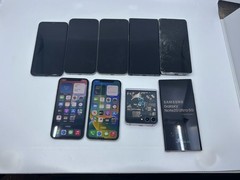 Lot Of 9 Cell Phones For PARTS Or REPAIR Only (Apple, Samsung ) READ DESC